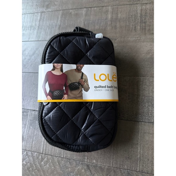 Lole Handbags - NWT Lole Black Quilted Belt Bag 7.5" x 5.25" x 2"